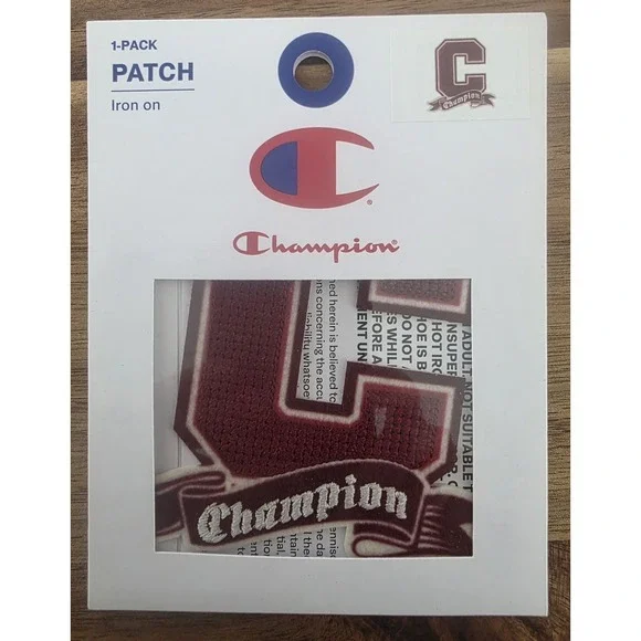8 Champion Iron-On Embroidered Logo Patches for Apparel, Bags, Crafts #60 - Picture 5 of 8